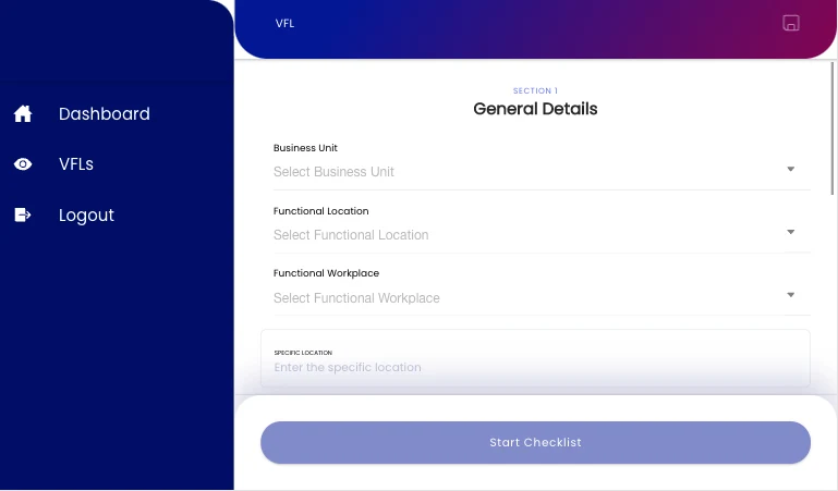 Anglo S&SD Checklist App screenshot